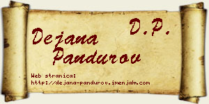 Dejana Pandurov vizit kartica